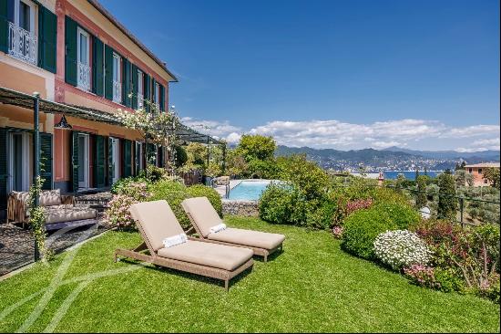 Private Villa with Panoramic View of Portofino