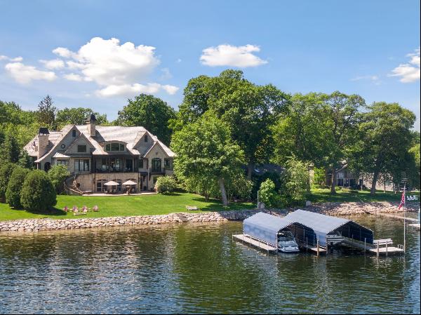 Spectacular Lake Minnetonka estate with 150 feet of waterfront.