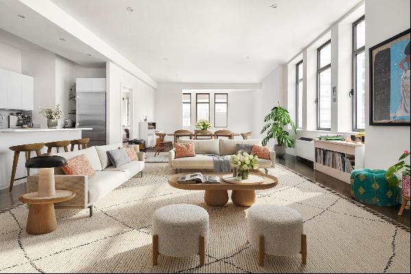 Experience the essence of Chelsea chic in this expansive 2,200-square-foot, 3-bedroom, 3-b