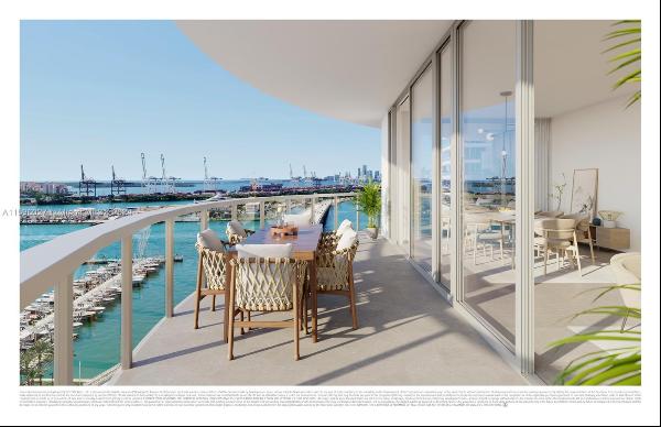 01 Line Corner Park Residence at Five Park Miami Beach: 3 Beds, 3.5 Baths, 2,178 sf. Two A