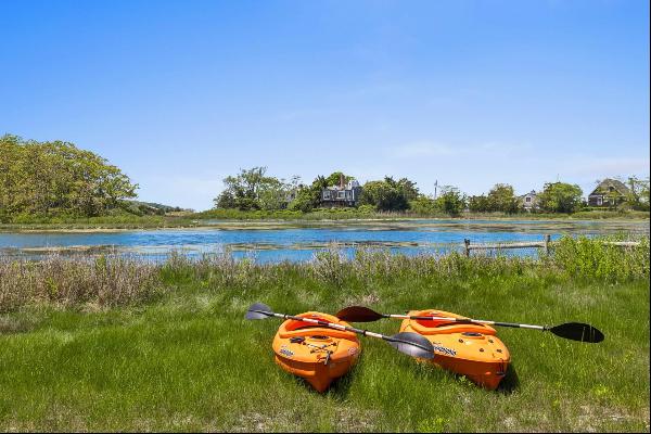 Waterfront in Southampton Shores!! A solid 1940s Oliver Beach Cottage offering serenity, s