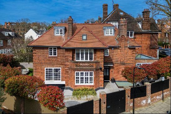 A 5 bedroom detached house for sale on Perceval Avenue, NW3.