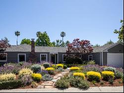 Elegant North Los Altos California Ranch Home in Prime Cul-De-Sac Location Near Downtown