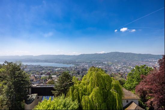 Attic flat in shell construction with panoramic views on the Zurichberg