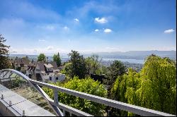 Attic flat in shell construction with panoramic views on the Zürichberg