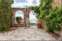 Historic palace overlooking the Tyrrhenian Sea in Southern Italy, Calabria