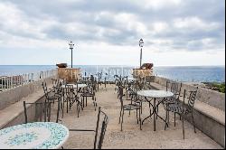 Historic palace overlooking the Tyrrhenian Sea in Southern Italy, Calabria