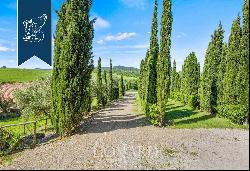 Prestigious farm with over 25 hectares of vineyards, olive trees, forests and a private la