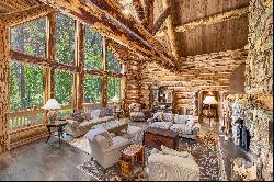 This secluded Log home is a sanctuary from the world.