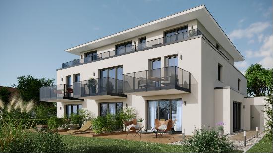 New construction of a terraced corner house - prime location in Munich-Hadern