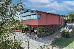 Industrial loft-style single-family house surrounded by vineyards