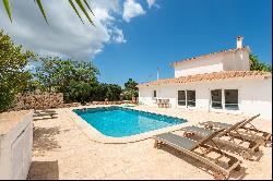 Typical Menorcan property with swimming pool and guest house, San Luis