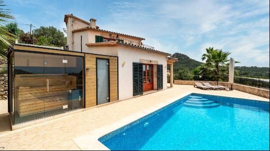 Finca with guest house, pool and sea views for sale in Galilea, , Puigpunyent 07194