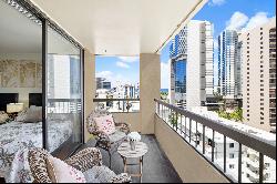 Aloha Towers, Waikiki, City, Mountain, Ocean Views