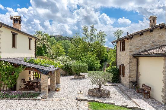 Stately farmhouse with panoramic views in idyllic setting