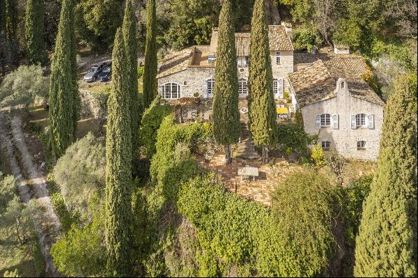 A stunning stone property with panoramic views.