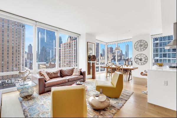 SPARKLING SUN & SKYSWEPT SPACIOUS CORNER HOME: MIDTOWN'S GLEAMING TOWER. Walk 2 Work from 