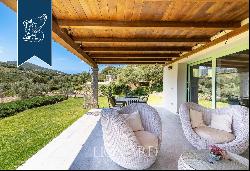 Elegant Mediterranean villa with a n outbuilding and pool near Porto Rotondo