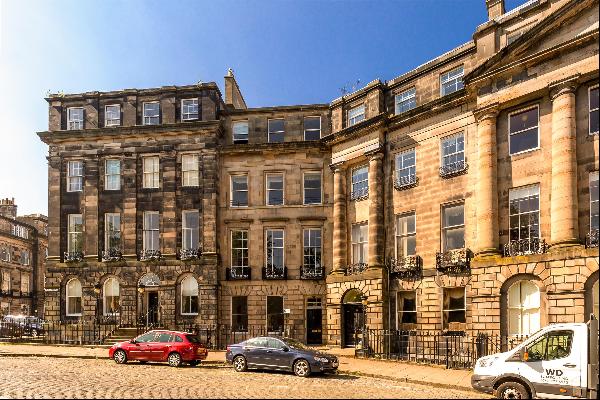 A rarely available five-bedroom apartment with private lift access situated in Moray Place