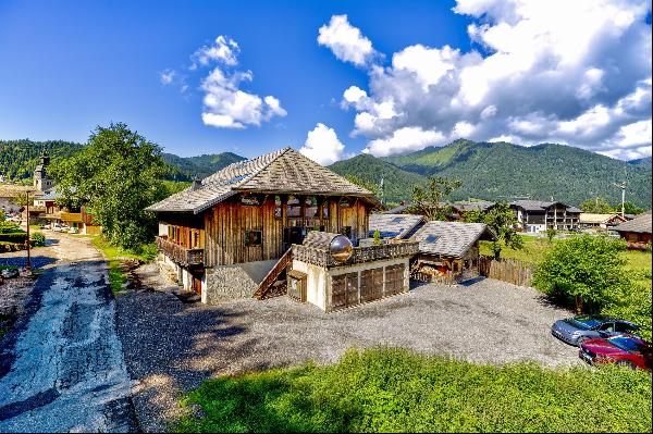 A beautifully restored, 12-bedroom Savoyard farmhouse on a quiet road in the heart of Mont