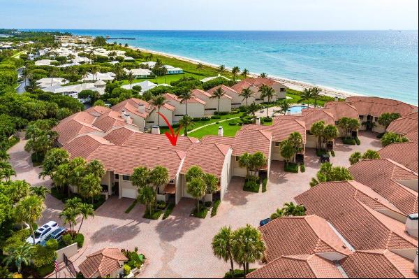 Live on the beach!  Direct oceanfront townhome enclave features 300+ feet of private beach