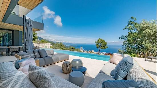 NEAR MONACO - CONTEMPORARY VILLA WITH SEA AND MONACO VIEW - 6 BEDROOMS - SWIMMING POOL - G