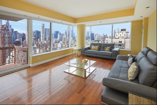 This South and East facing sun-flooded furnished 3BR, 3.5BTH apartment has everything y