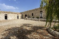 Suggestive baglio nestled in the Val di Noto countryside