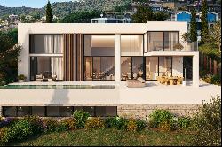 High standing new construction with swimming pool and sea views in Cabrils