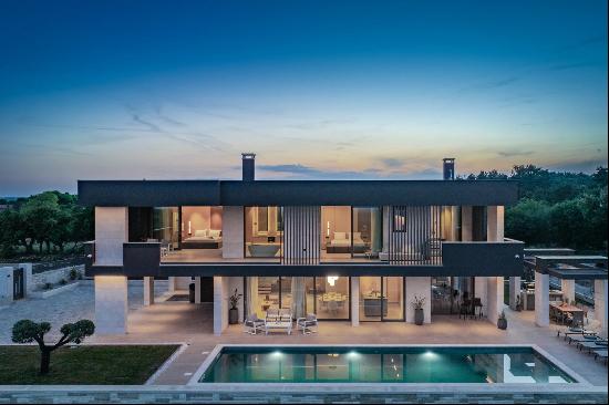 Charming modern villa with pool and sea view - Pula