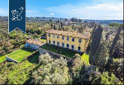 Masterpiece of art and history: historical villa with garens, forest and olive grove surro