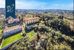 Masterpiece of art and history: historical villa with garens, forest and olive grove surro