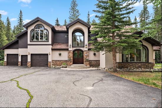 Retreat to a riverfront oasis in this luxurious Breckenridge home. 