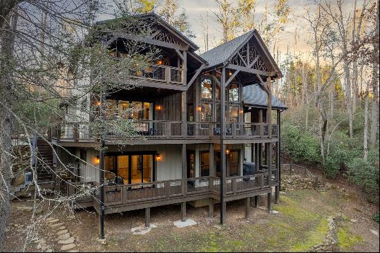 Luxury Country Living in Stunning Creekfront Craftsman Cabin on 2.76+/- Acres