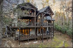 Luxury Country Living in Stunning Creekfront Craftsman Cabin on 2.76+/- Acres