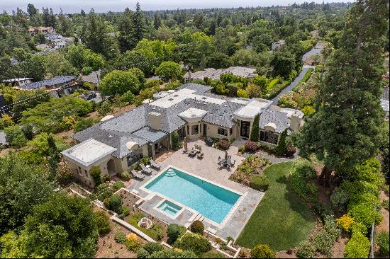 Secluded European Style Villa in Los Altos Hills