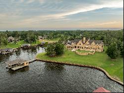 WATERFRONT MASTERPIECE ON LAKE PALESTINE W/ EUROPEAN DETAILS