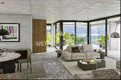 Lugano-Viganello: modern penthouse apartment with large covered terrace & lake view for s