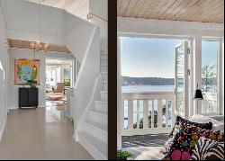 Southwest-facing waterfront property featuring stunning sunsets over the bay