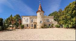 Majestic Chateau with guest house & 2 acres of land, close to Agen