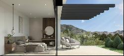 Modern rustic villa with views to golf club in Mijas