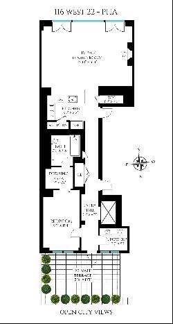 Chelsea Penthouse Private Terrace Full Floor Sprawling One Bedroom Apt 