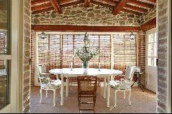 Typical Tuscan house with views over the hills