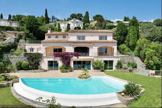 distance from Mougins Village with Panoramic Sea View