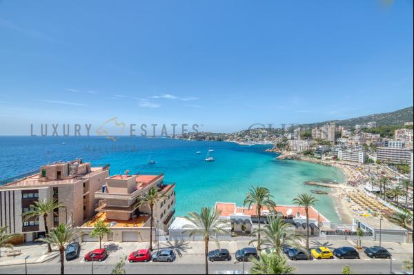 Renovated apartment in Cala Mayor with breathtaking views of the sea