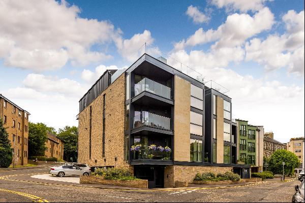 A stunning two bedroom contemporary flat overlooking the Water of Leith with private balco