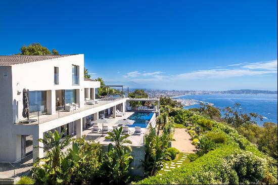 Exclusive contemporary property with panoramic sea views.