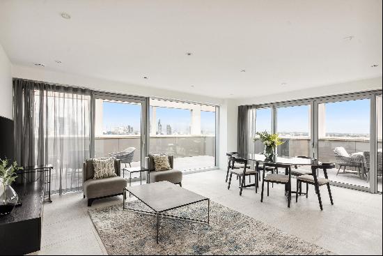 An exquisitely finished two-bedroom penthouse apartment, with panoramic views.