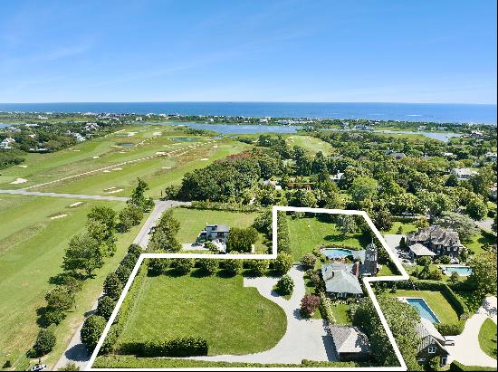 Unparalleled opportunity on +/- 1.87 acres in the coveted estate section of Quogue Village