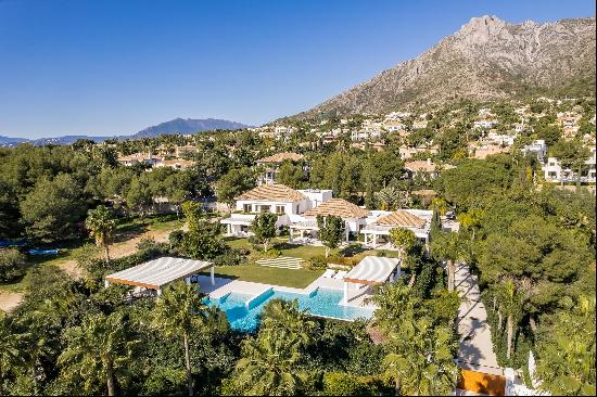 A magnificent contemporary villa in an exclusive gated community in the Marbella Golden Mi